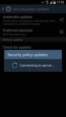 Samsung Security Policy Update android App screenshot 1